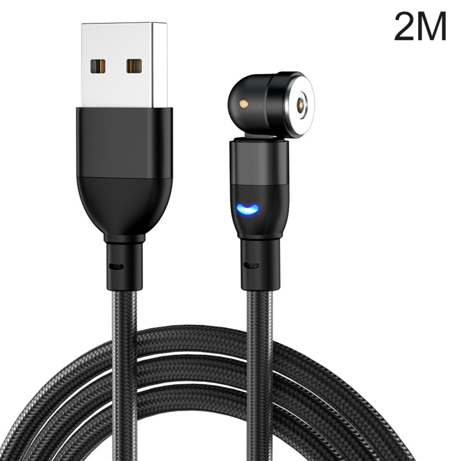 1m/2m 540 Degree Rotatable Magnetic QC3.0 Micro-USB Type-c Fast Charging CableQuick Charging Cable Is Suitable For Android Micro Usb Type-C Magnetic Charging Head Mobile Phone Charging Cable
