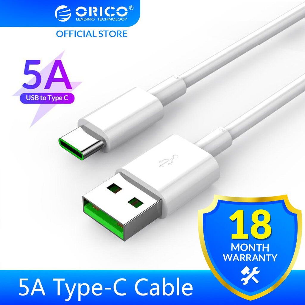 Cáp Sạc ORICO 5A USB Type C, Dành Cho Huawei P30/P10 /P20 /Mate9 /Mate 10 Mate 20/Honor 10/V10/V20/Honor (AC5)