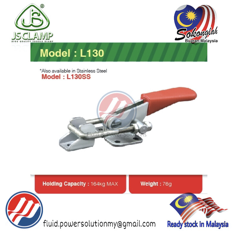 JS Latch Type Toggle Clamp L130 & L130SS Series Maximum Safe Load 164