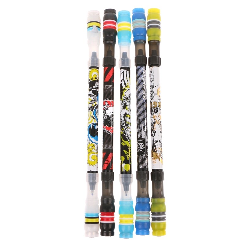 Non Slip Coated Spinning Ballpoint Pen Rolling Finger Rotating Playing Student