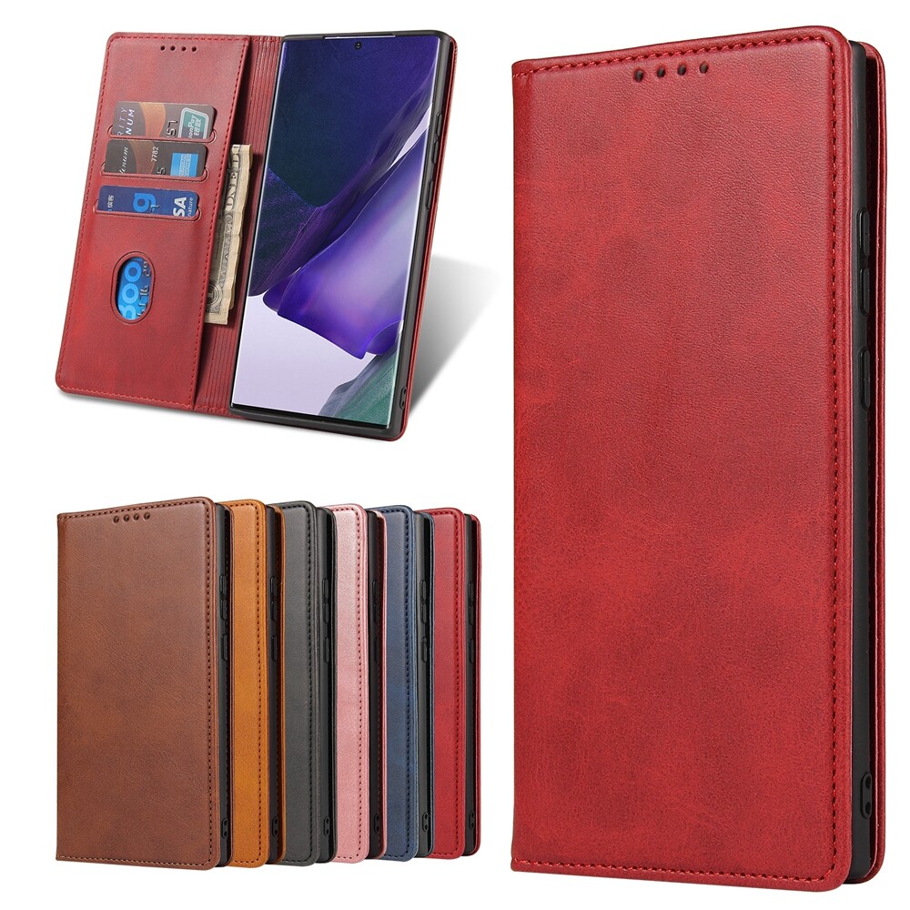 Ốp Điện Thoại Cho Samsung Galaxy Note 20 / Note 20 Ultra / Note 10 / Note 10 Plus / Note 9 / Note 8 Ốp Lật Dạng Ví Da Nam Châm Có Khe Cắm Thẻ