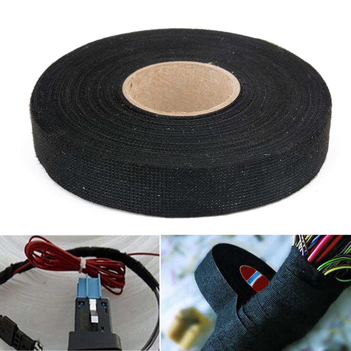 Idealhere 19 Mm X 25 M Kabel Kekerasan Kain Berperekat Selotip Kain Kabel Tenun Perlindungan