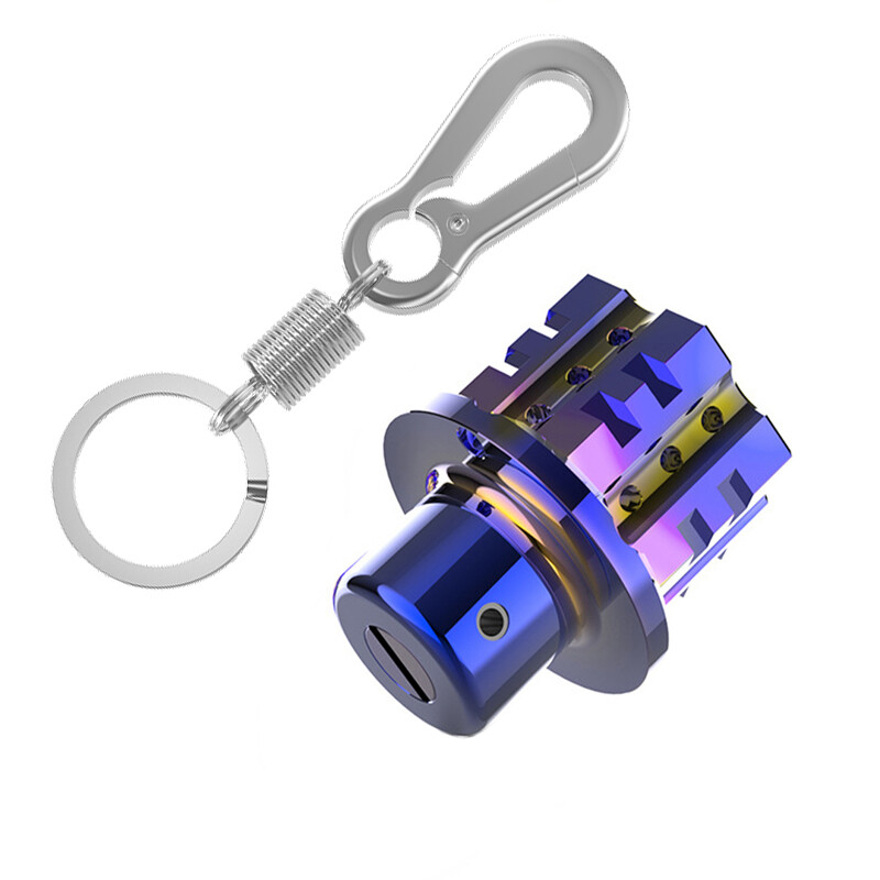 2022 New General Cnc Modified Burnt Titanium Key Head + Key Chain Set Accessories