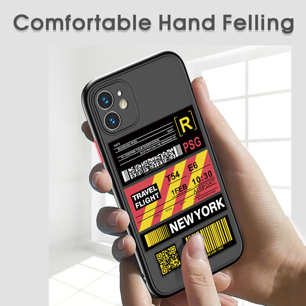 Ốp lưng Hontinga Ốp lưng cho iPhone 16 Pro Max Plus 6 6S 7 8 Plus SE 2020 Ốp lưng cứng cho iPhone 6 + 6S + 7 + 8 Ốp lưng trong suốt mờ vé máy bay sáng tạo Ốp lưng bọc hoàn toàn Ốp điện thoại silicon mềm cạnh cho iPhone 6 + 6S + 7 + 8 +