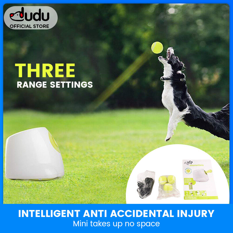DUDU Pet Funny Interaction Dog Ball Throwing Toys Tennis Launcher