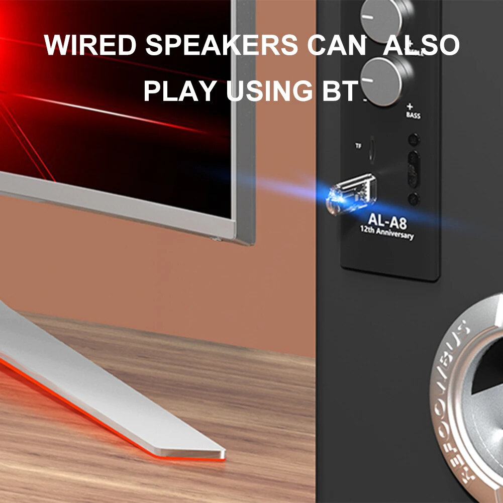 Kebiumei Bộ chuyển Bluetooth USB 5.3 cho Loa không dây âm thanh chuột bluetooth Dongle Bộ chuyển đổi USB Bluetooth 5.3 Receiver Transmitter