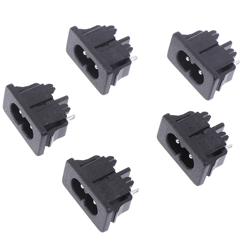 maelovely 5Pcs New AC250V 5A 2Pin AC power socket Mount Female Socket