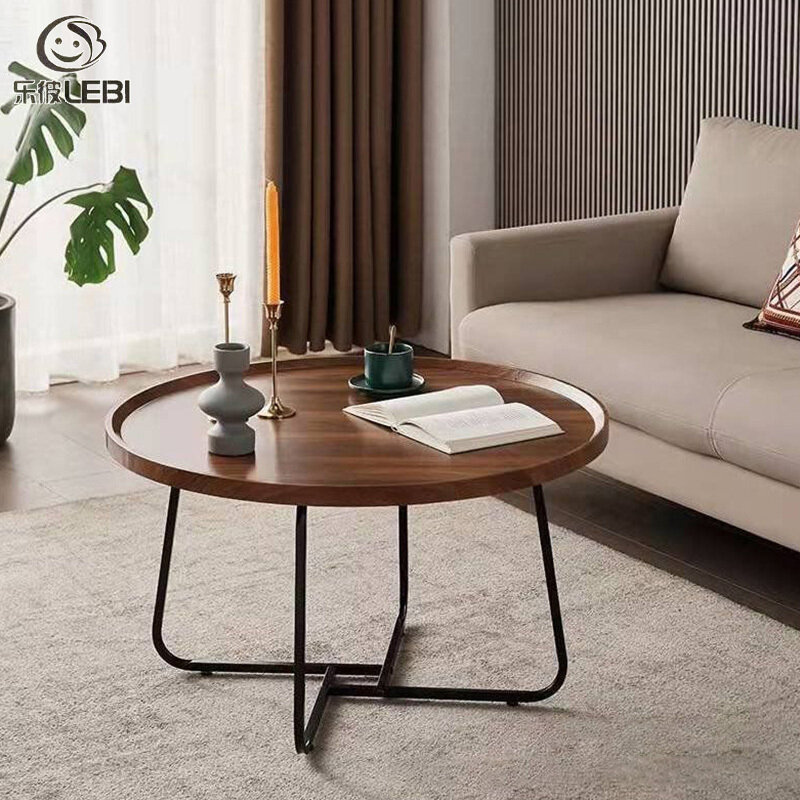 Small living room coffee table simple modern home round small coffee table hotel creative sofa side table