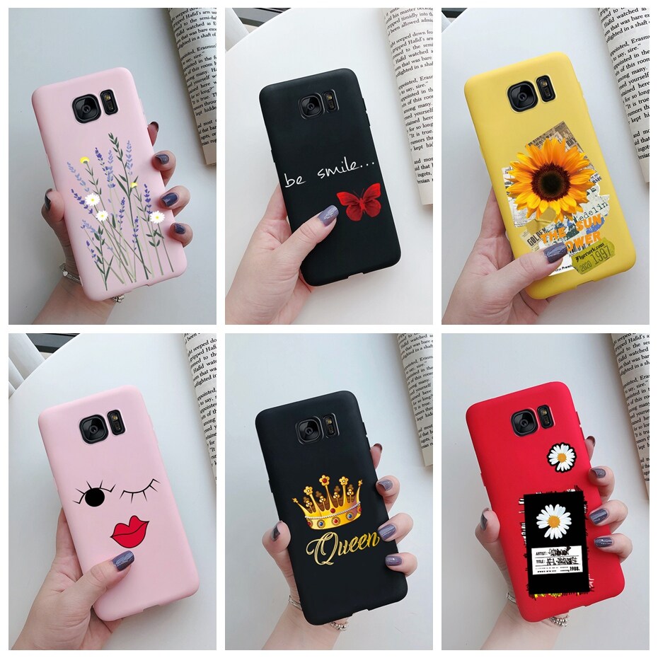 For Samsung Galaxy S7 Edge Case Cute Matte Soft Silicone Phone