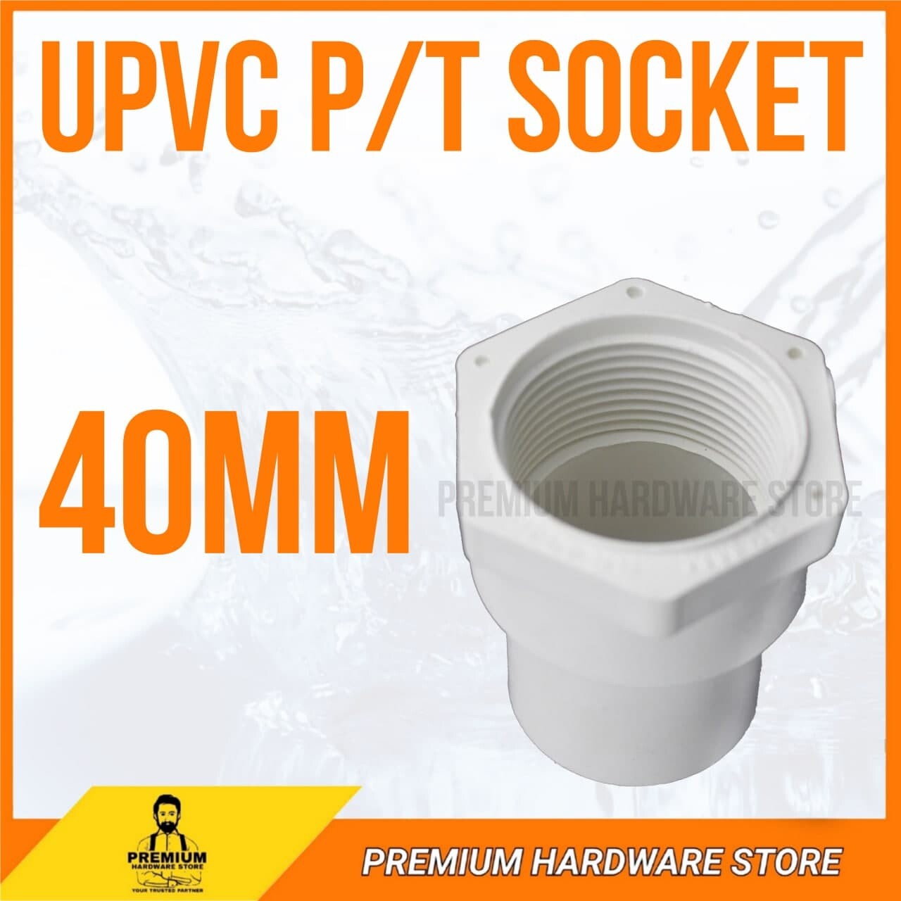 【32MM & 40MM】UPVC FAUCET P/T SOCKET / WATER PIPE SOCKET / PAIP PLASTIK ...