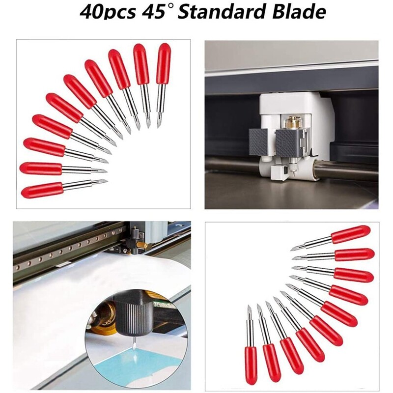 40 Blades, Compatible with Explore for Cricut Cutter, 45 Degree Cutting Replacement Blade
