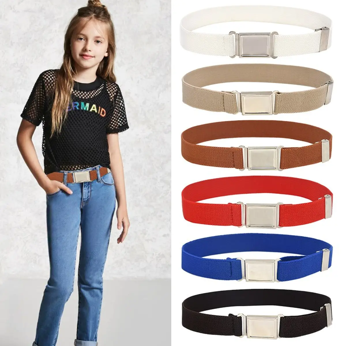 girl belt jeans