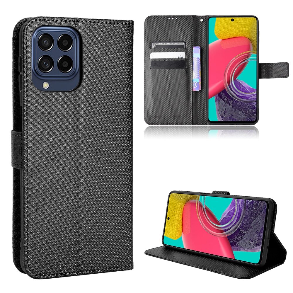Samsung Galaxy M33 5G Case PU Wallet Flip Phone Leather Case GalaxyM33 M33 Shockproof Hard Back Cover Casing