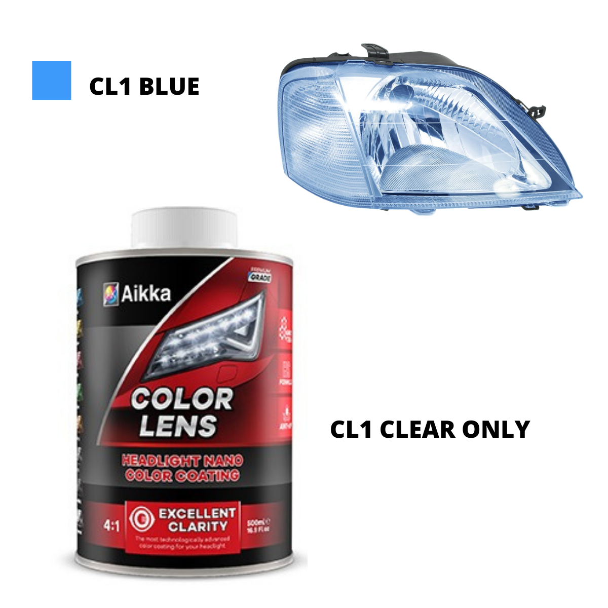 AIKKA Headlight Nano Color Lens/ Headlamp Nano Coating/ Coating Lampu