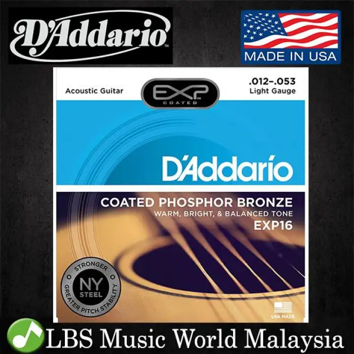 D Addario Coated Acoustic Guitar Strings - D Addario Exp16 Daddario Acoustic Guitar Strings D Addario Lazada