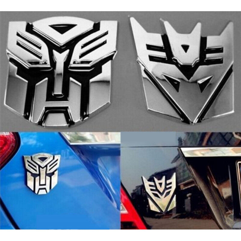 KHEI Miếng Dán Bảo Vệ Logo 3D Decal Đồ Họa Autobot Transformers Tấm Gắn Logo Nhãn Dán Xe