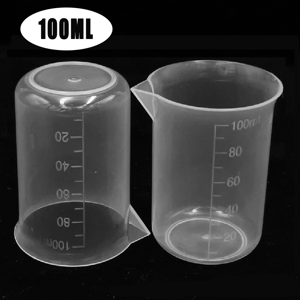 100ml Measuring Cup Baking Tools Transparent Plastic Capacity Container with Scale Thickened Measuring Cup for Laboratory Kitchen Tools