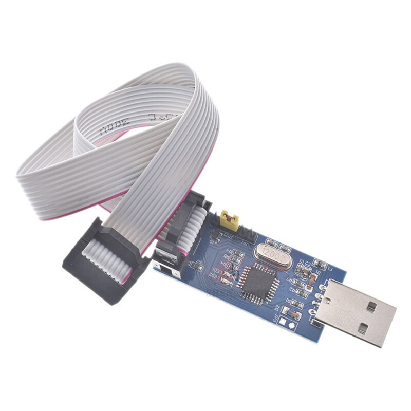 Usbasp USB ISP 3.3V / 5V Bộ lập trình AVR USB atmega8 atmega128 mới + 10pin dây hỗ trợ Win7 64bit