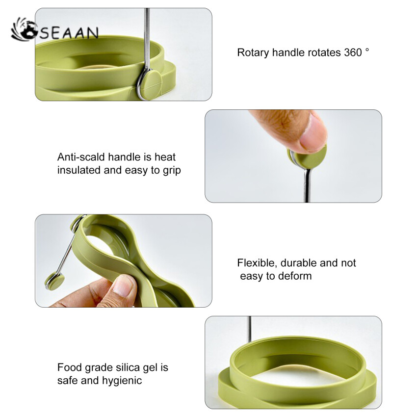 Egg Fried Mold Double-Sided Round Convenient Omelet Moulds Silicone Tools Pancake Maker Molds Frying Pan Accessories