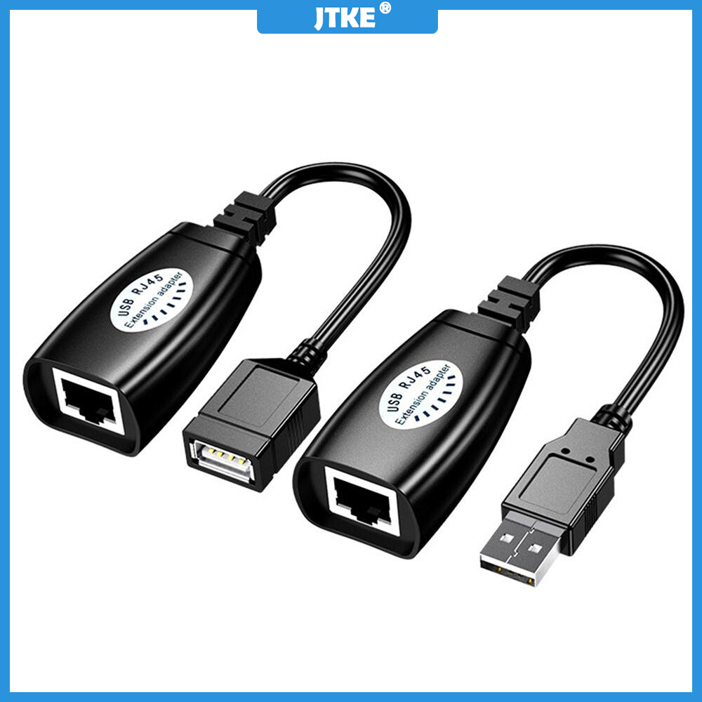 Bộ Chuyển Đổi Mở Rộng JTKE USB 2.0 Cáp Lặp Ethernet Mạng Lan CAT5 CAT5E 6