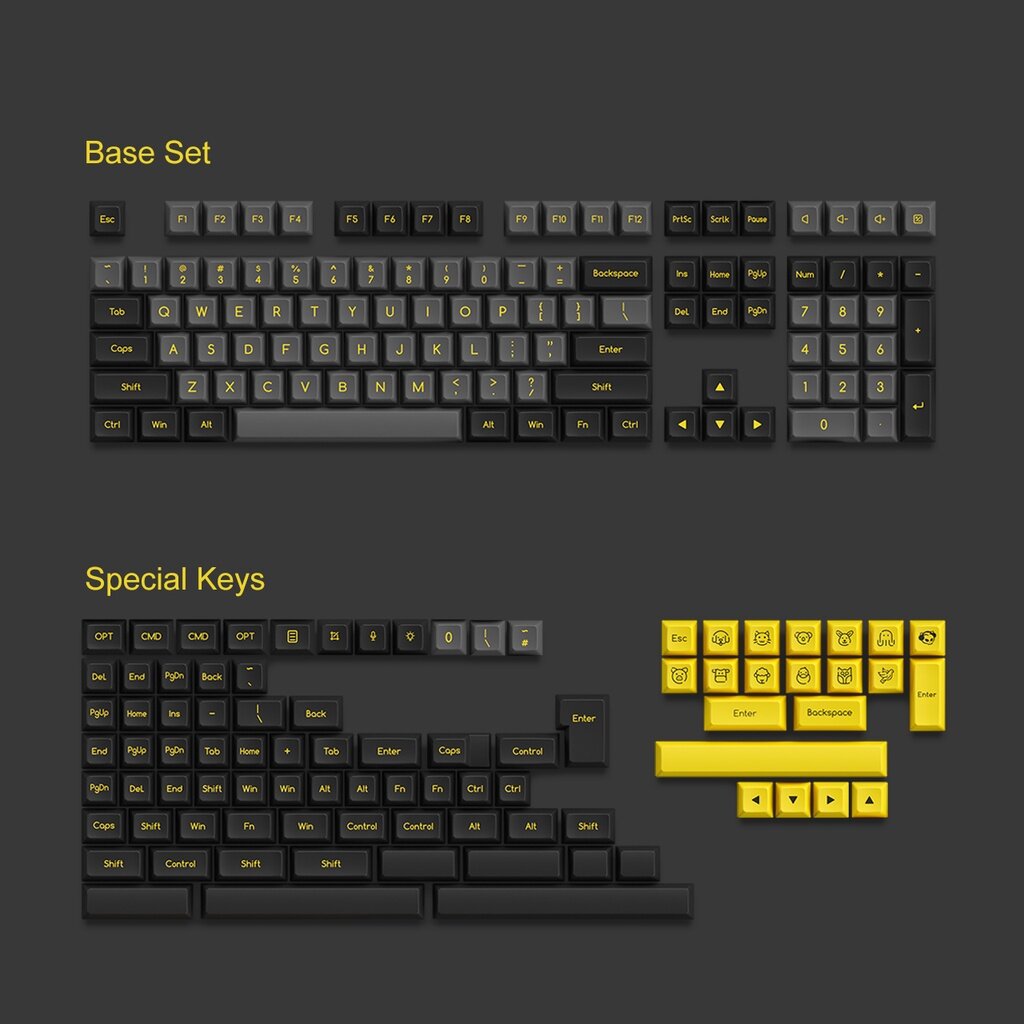 Akko SAL Keycaps Full Keycap Set, SAL Profile, 195key ABS KeyCaps for