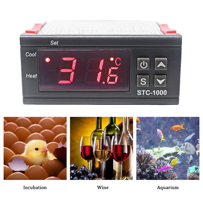 STC-3008 Dual Digital Temperature Controller Two Relay Output 12V 24V 220V Thermoregulator Thermostat Heater Cooler Dual Probe