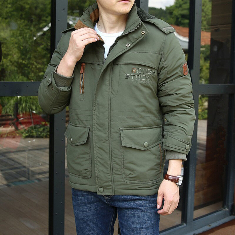 New Fur Collar Hooded Men Winter Jacket Warm Wool Liner Man Jackets and Coats outwear snow windbreaker Male Parka overcoats YCYIN