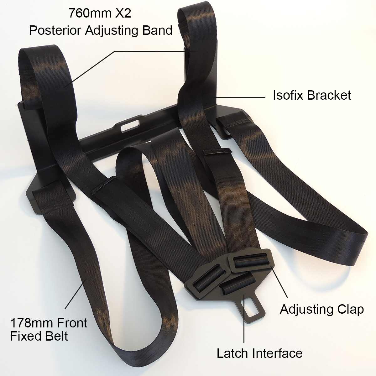 Universal Car Seat Belt Interfaces Guide Bracket Child Safety Seat