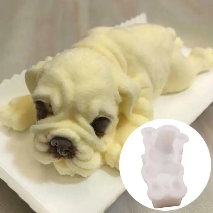 Bentuk Anjing Cetakan Es Silikon Krim Cetakan Mousse Cetakan Kue