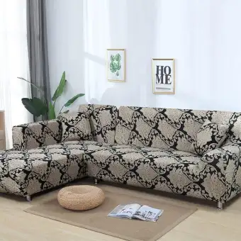 2 Pieces Cover For L Shaped Sofa Sectional Couch Slipcover Elastic Stretch Chaise Lounge Covers Corner European Style 2 Pieces Cover For L Shaped Sofa Sectional Couch Slipcover Elastic Stretch Chaise Lounge Covers Corner European Style