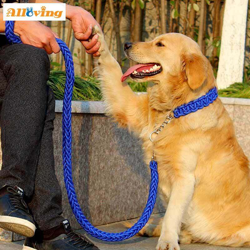 Alloving Vòng Cổ Cho Chó Mạnh Mẽ Dây Kéo Dây Xích Dây Kéo Dây Đeo Cổ Áo