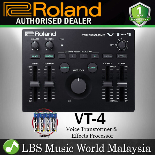 Roland VT-4 Voice Transformer Vocal Effects Processor Vocoder For Voice  Pitch Harmonizing Shift (VT4 VT 4) Lazada