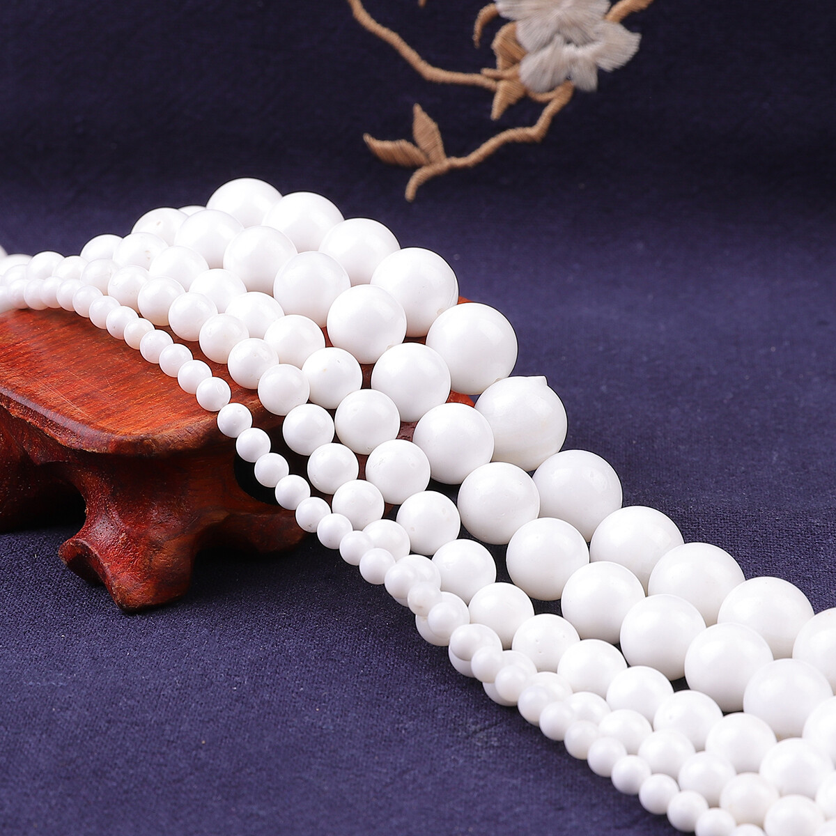 Natural Stone Tridacna Beads 4/6/8/10/12MM Round Beads For Jewelry Making DIY Couple Bracelet Necklace