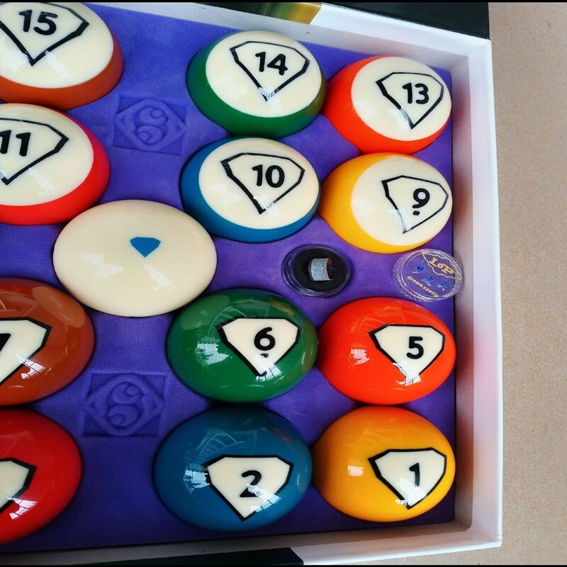 Billiard Balls Pool Table Accessories 2-1/4" Regulation Size 17 Pool Balls Billiard Set