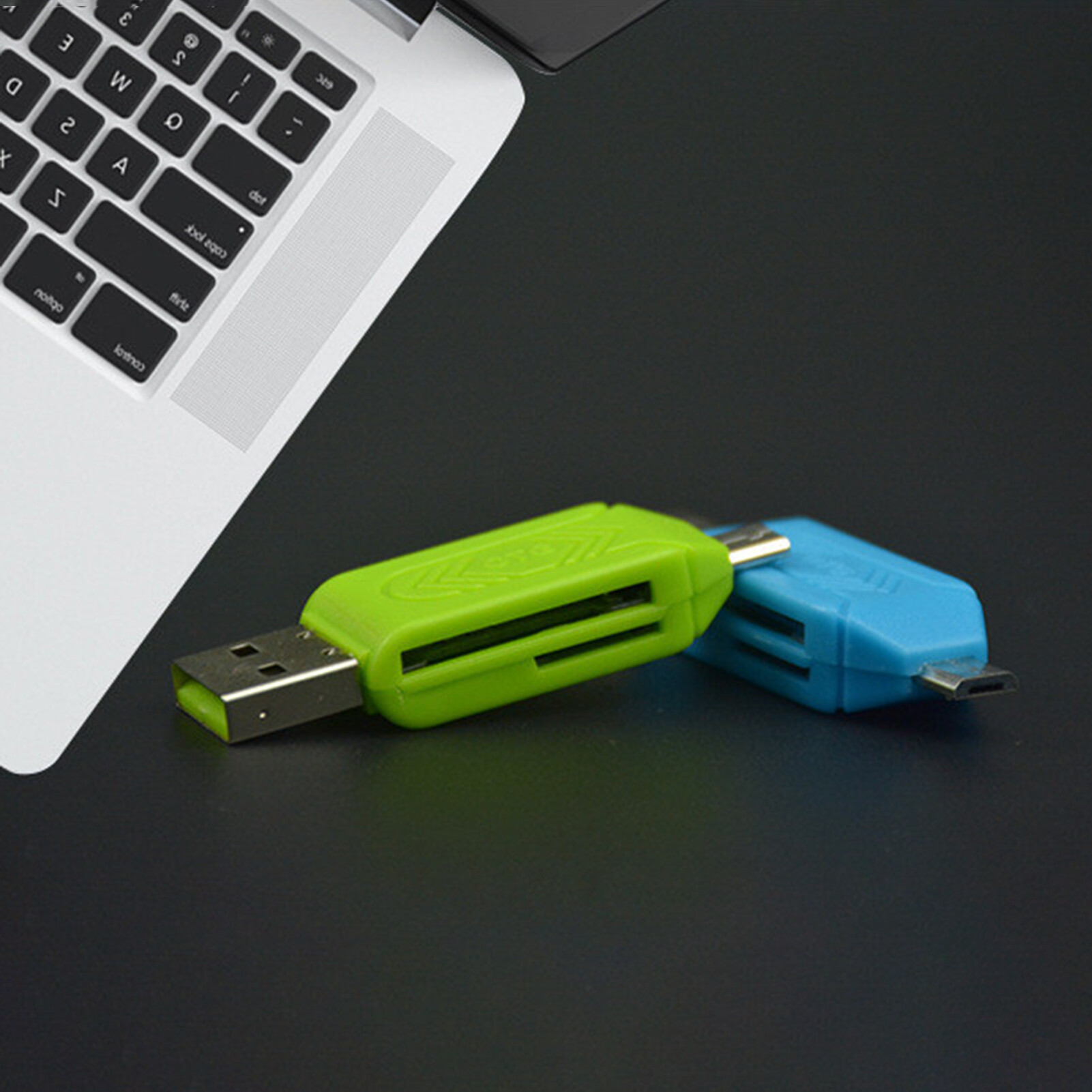 2 in 1 Plug Play High Speed Computer Card Reader USB 2.0 SD-Card TF Flash OTG Card Reader Computer Accessories Computer Card Reader
