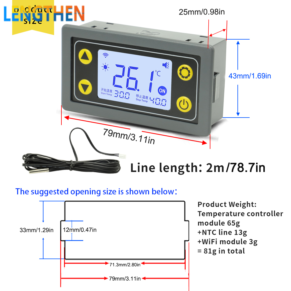 FocusAi  Digital Temperature Controller Thermostat Heating and Cooling for Homebrewing Fermenter Incubator Greenhouse