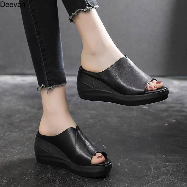 Deevan 1591774321 Dép đế xuồng dép đế xuồng sandal đế xuồng dép xuồng dép xinh cho nữ dép cao đế xuồng nhẹ dép đế xuồng cao 5 phân giày đế xuồng 7 phân dép xuồng nữ giày lười nữ hàn quốc dep đe xuong nữ cao 041209