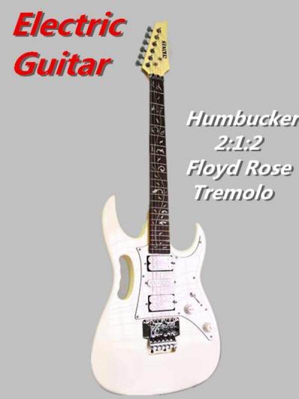 Factory Clearance Electric Guitar Humbucker Pick Up Floyd Rose Tremolo White Malaysia