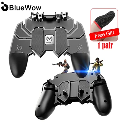 BlueWow AK66 PUBG Game Gamepad For Mobile Phone Shooter Trigger Fire Button Game Controller Joystick Metal Trigger