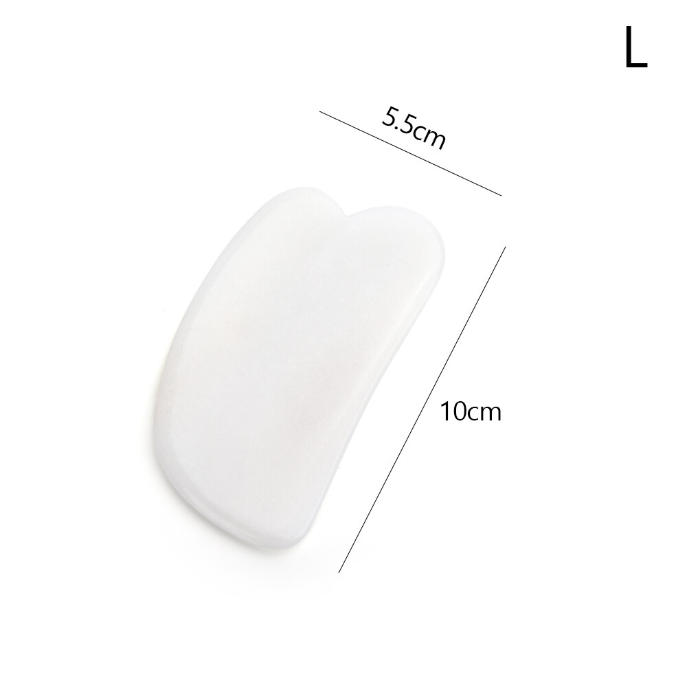 Natural White Jade Scraper Gua Sha Crystal Energy Stone Traditional Guasha Board for Body Shoulder Neck Back Massage Care Tools