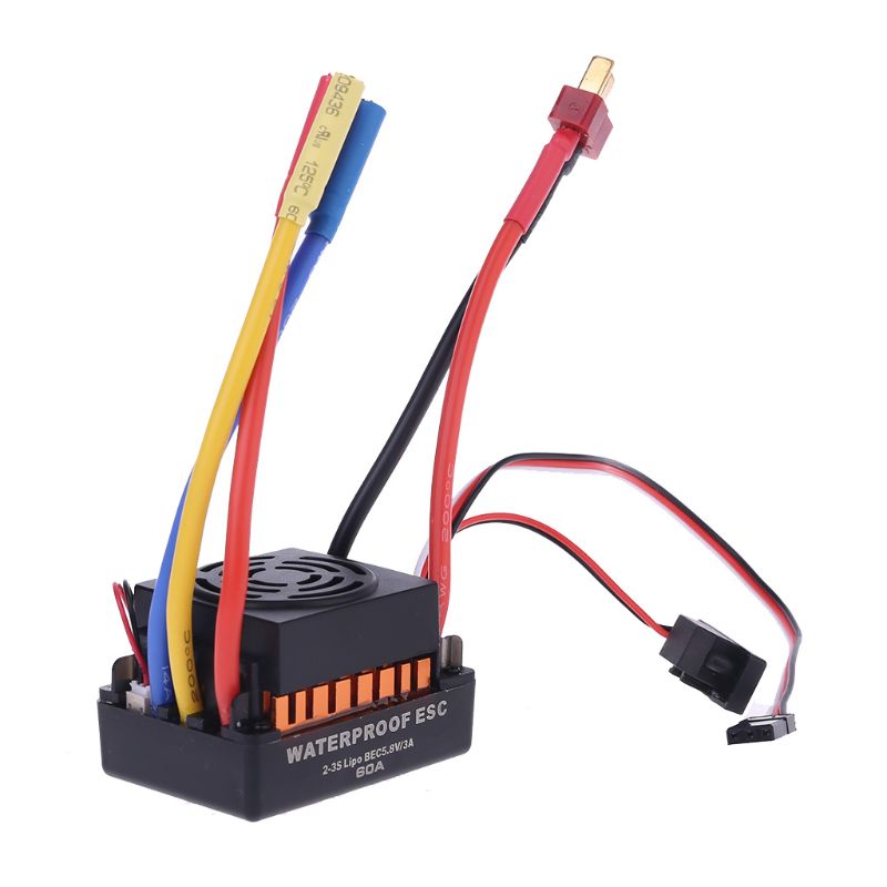 【Micheer】Brushless Động Cơ 1/10, Bộ Điều Khiển Tốc Độ Điện ESC Chống Nước 60A Cho Phụ Kiện RC