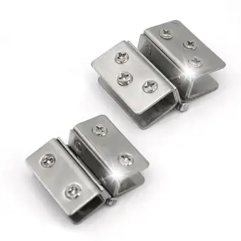 Color: Large Size Restaurant Mini Practical Stainless Steel Portable Furniture Bilateral Clip Door Hinge 180 Degree Tool Accessory Door Hardware