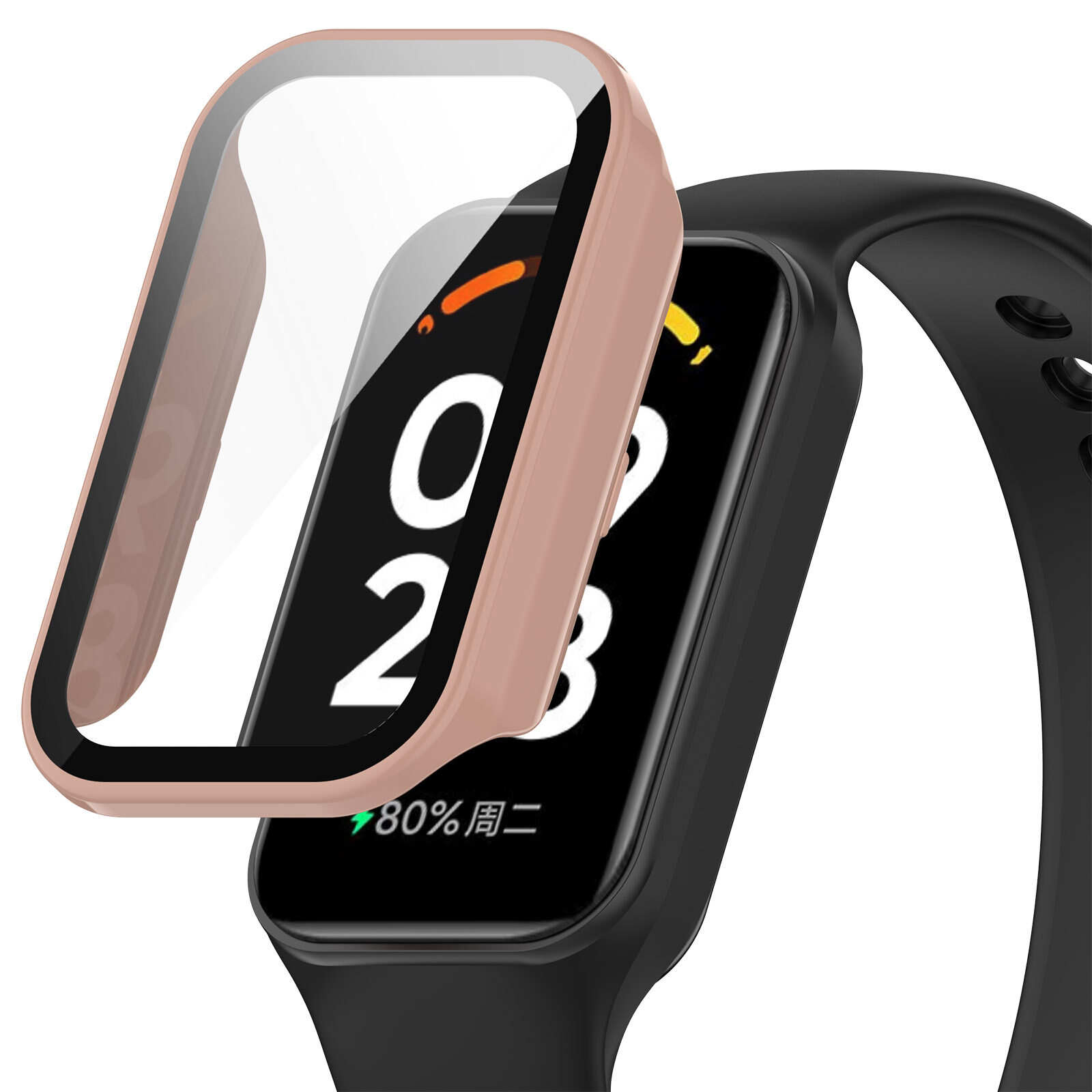 For Redmi smart band 2 strap case tempered glass screen protector USB cable smart watch band straps