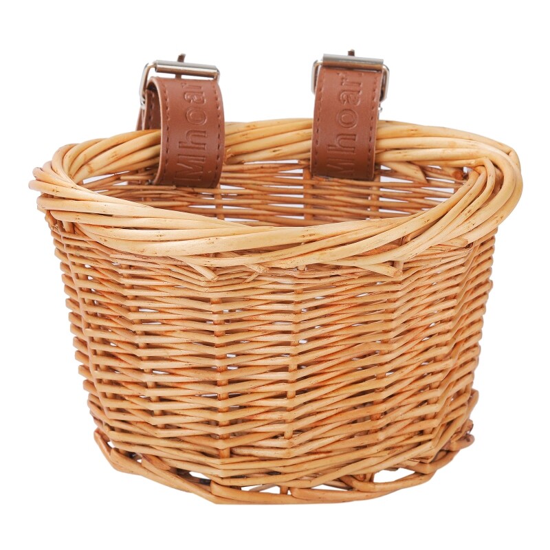 Bicycle Front Basket For Kids Bike Scooter Waterproof Durable Handmade Storage Basket Detachable Baggage Bag