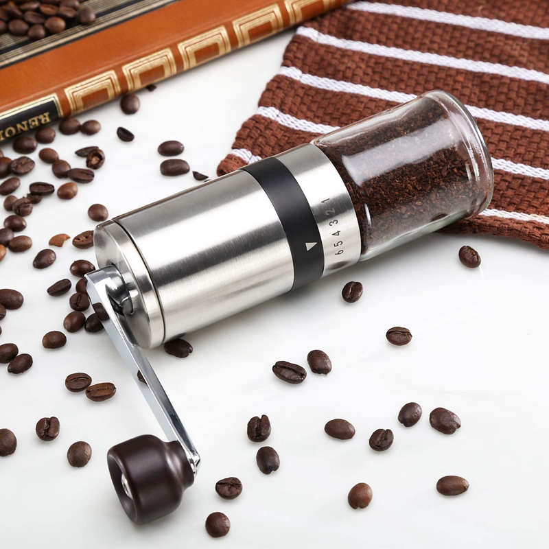 Manual Coffee Grinder - Hand Coffee Mill with Ceramic Burrs 6 ...