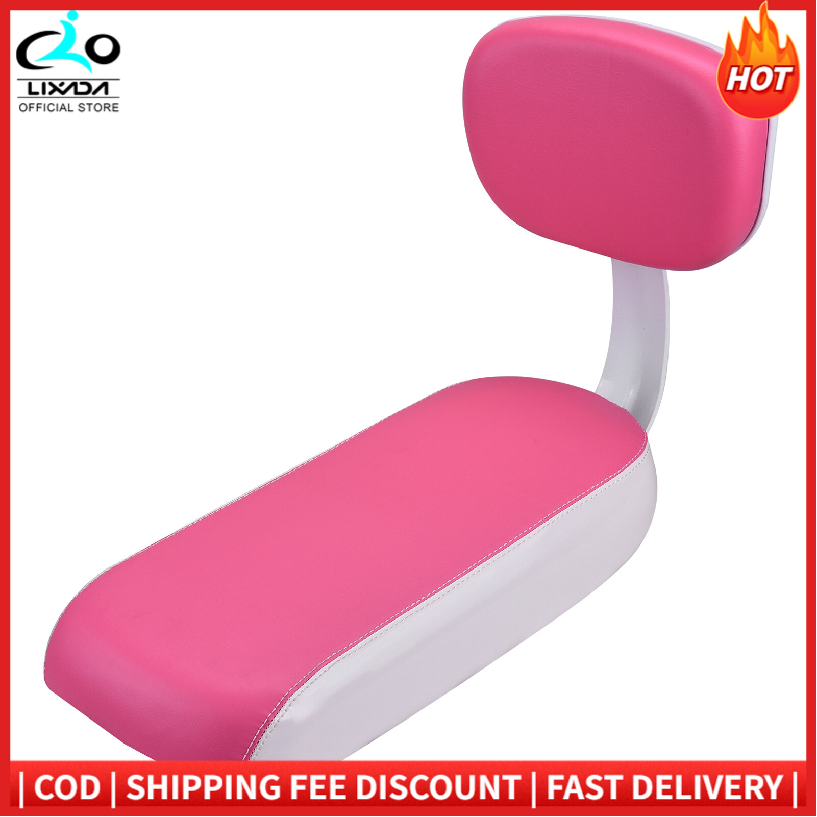 Bicycle Back Seat Cycling Bike Bicycle MTB PU Leather Soft Cushion Rear Rack Seat Children Seat with Back Rest