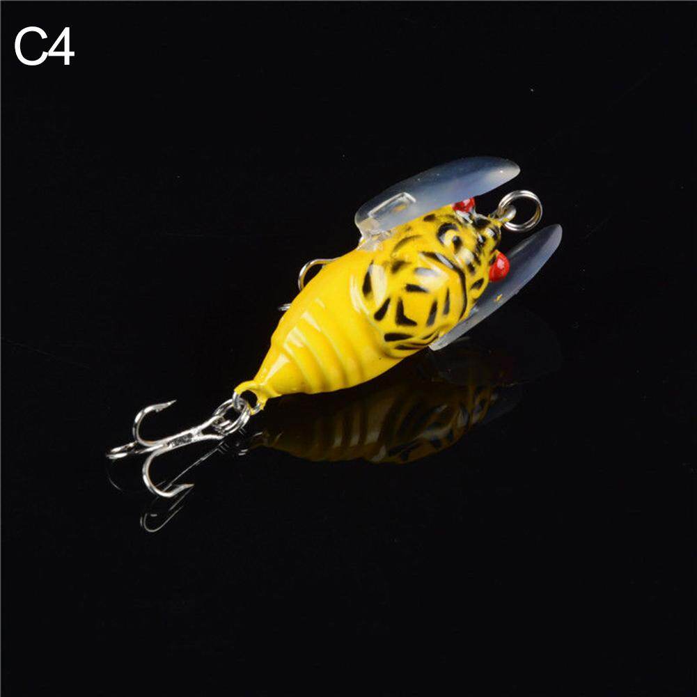 Ghxdryuru 1 Pc 4cm Fishing Tackle Lure Top Water Plastic Insect Cicada Bass Hard Bait