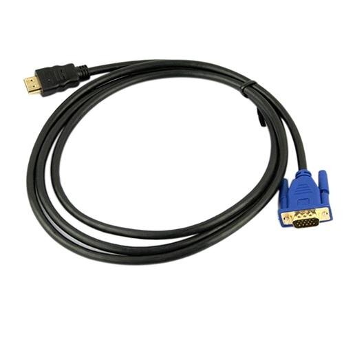 6Ft 1.8M VGA HDMI Gold Male To VGA HD-15 Male Cable 1080P HDMI-VGA M/M WireGold Plated Standard Hdmi Male To Vga15Pin Male Adapter 1.8M