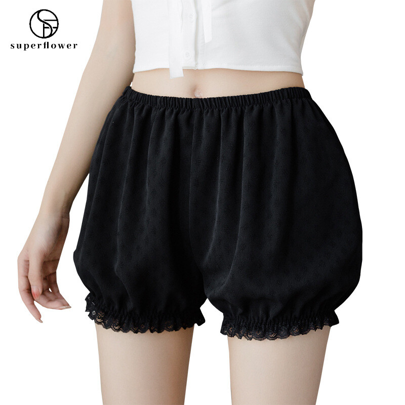 Women's Pumpkin Pants Safety Light Proof Leggings Lace Shorts_voghion.com