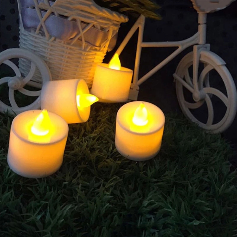 LED Candle Tea Light Simulation Color Flame Flash Battery Powered Wedding Birthday Party Decoration